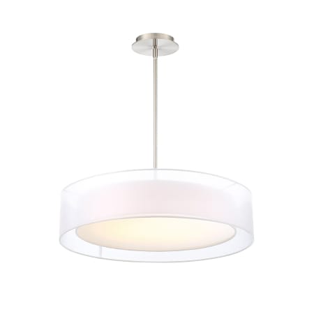 Modern Forms Metropolis Single Light 24" Wide Integrated LED Pendant Brushed Nickel