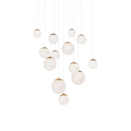 Modern Forms Pisces 13 Light 20" Wide LED Multi Light Pendant Aged Brass
