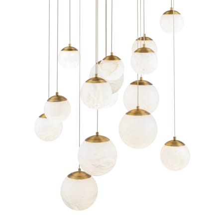 Modern Forms Pisces 15 Light 23" Wide LED Multi Light Pendant Aged Brass