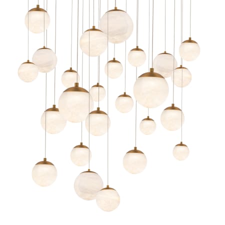 Modern Forms Pisces 25 Light 28" Wide LED Multi Light Pendant Aged Brass