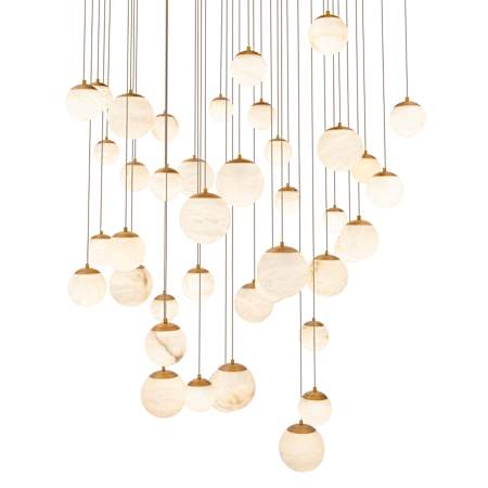 Modern Forms Pisces 41 Light 36" Wide LED Multi Light Pendant Aged Brass