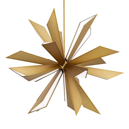 Modern Forms Siren 40" Wide LED Abstract Sputnik Chandelier Aged Brass