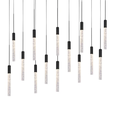 Modern Forms Magic 14 Light 10" Wide LED Abstract Multi Light Pendant Black