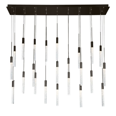 Modern Forms Magic 23 Light 54" Wide LED Linear Multi Light Pendant with Piastra Crystal Shades Black