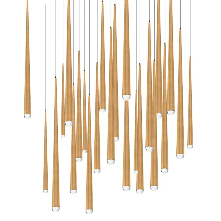 Modern Forms Cascade 25 Light 28" Wide LED Crystal Multi Light Pendant Aged Brass