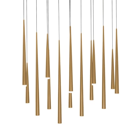 Modern Forms Cascade 14 Light 10" Wide LED Suspension Multi Light Pendant Aged Brass