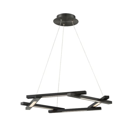 Modern Forms Metric 6 Light 28" Wide Integrated LED Chandelier Black