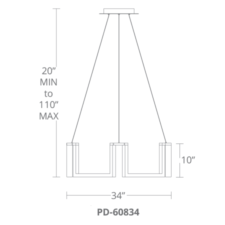Modern Forms-PD-60834-Line Drawing