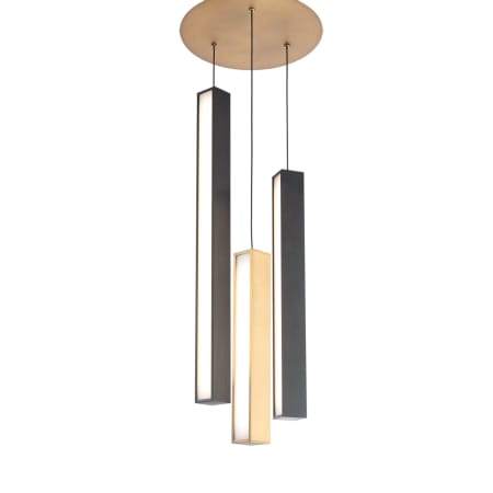 Modern Forms Chaos 3 Light 12" Wide LED Multi Light Pendant Aged Brass / Black
