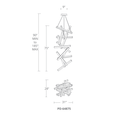 Modern Forms-PD-64875-Line Drawing