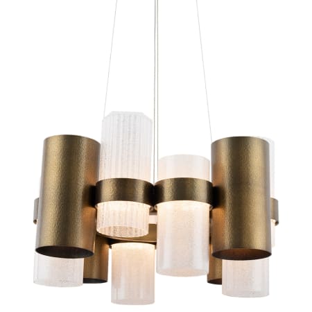 Modern Forms Harmony 27" Wide LED Suspended Chandelier with Beaded Glass and Metal Shade Aged Brass