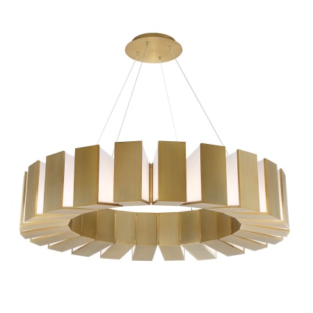 Modern Forms Chronos 22 Light 50" Wide LED Suspension Pendant Aged Brass