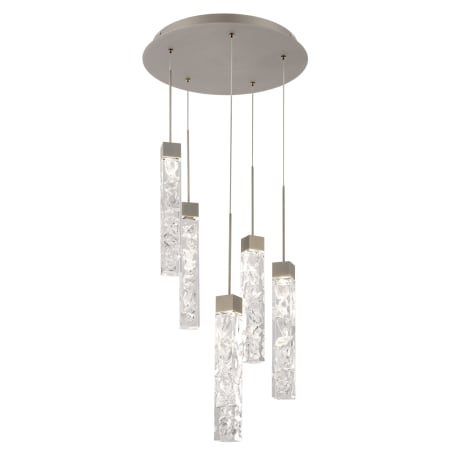 Modern Forms Minx 17" Wide 3000K LED Crystal Five Pendant Light Antique Nickel