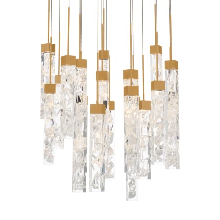 Modern Forms Minx 21 Light 26" Wide LED Crystal Multi Light Pendant Aged Brass