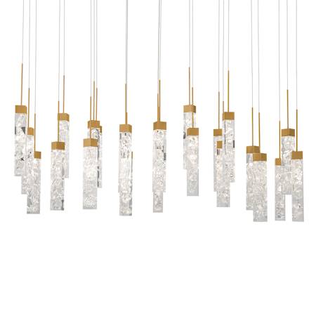 Modern Forms Minx 23 Light 12" Wide LED Crystal Multi Light Pendant Aged Brass