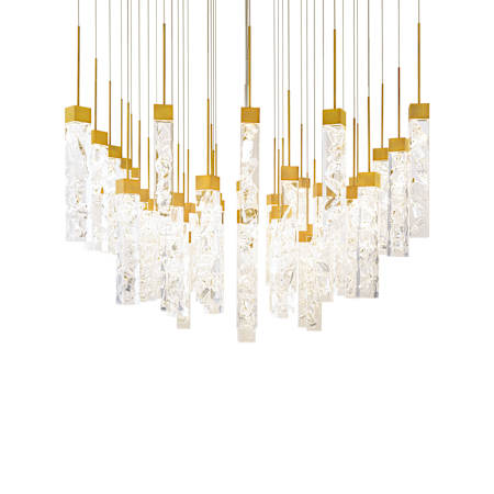 Modern Forms Minx 41 Light 36" Wide LED Crystal Multi Light Pendant Aged Brass