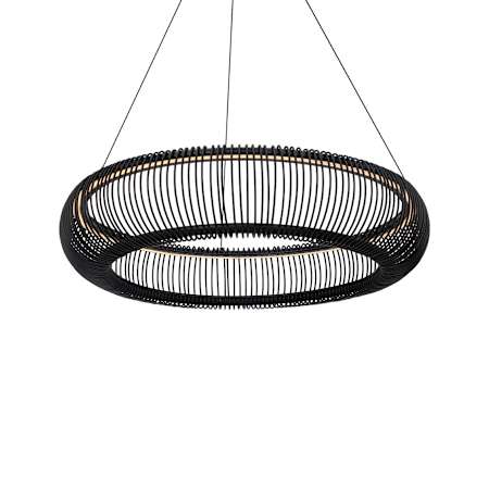 Modern Forms Lute 28" Wide LED Ring Chandelier - 4000K Black
