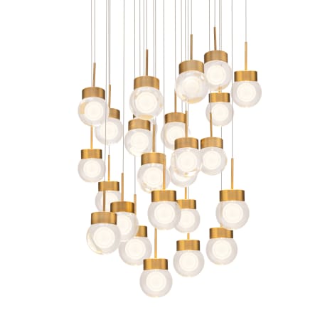 Modern Forms Double Bubble 25 Light 28" Wide LED Suspension Multi Light Pendant Aged Brass