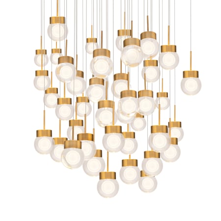 Modern Forms Double Bubble 41 Light 28" Wide LED Suspension Multi Light Pendant Aged Brass