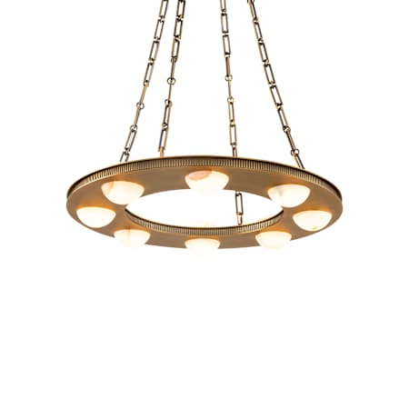 Modern Forms Lorelei 28" Wide LED Ring Chandelier with Natural Jade Stone Shades Aged Brass
