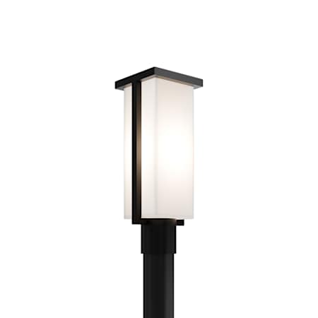 Modern Forms Ledge 17" Tall LED Post Light with Mitered Glass Shade - 2700K Black