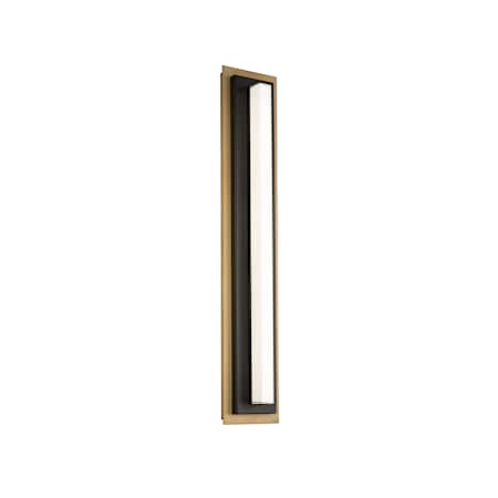 Modern Forms Lyrikal 27" Tall LED Wall Sconce Black / Aged Brass