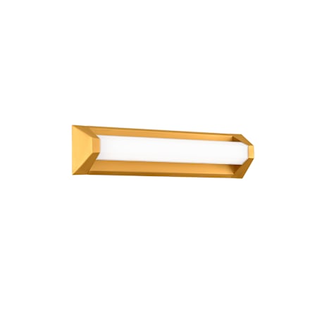 Modern Forms Swale 20" Wide LED Bath Bar with Mitered Glass Shade - 4000K Aged Brass