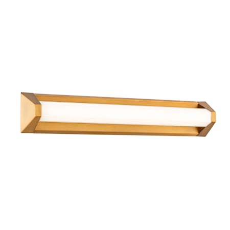 Modern Forms Swale 27" Wide LED Bath Bar with Mitered Glass Shade - 3500K Aged Brass