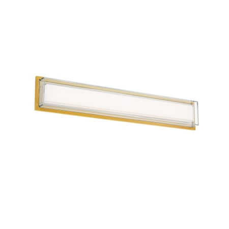Modern Forms Ice Bar 28" Wide LED Bath Bar with Mitered Glass Shade - 3000K Aged Brass
