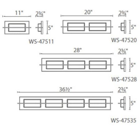 Modern Forms-WS-47528-Line Drawing View