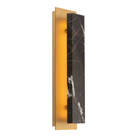 Modern Forms Zurich 18" Tall 3000K LED Marble Wall Sconce Black Aged Brass