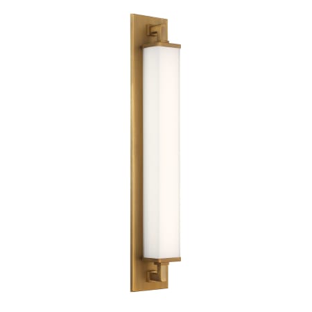 Modern Forms Gatsby 32" Tall LED Wall Sconce / Flush Mount Ceiling Fixture Aged Brass