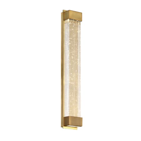 Modern Forms Tower Single Light 20" Tall Integrated LED Wall Sconce Aged Brass