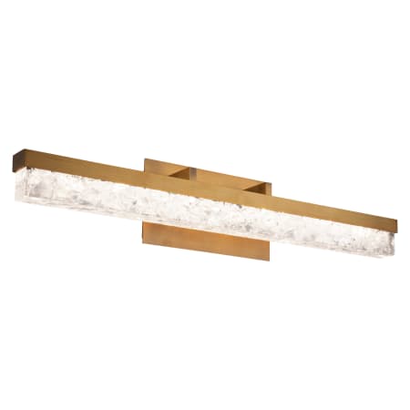 Modern Forms Minx 29" Wide LED Bath Bar with Reclaimed K5 Crystal Shade Aged Brass