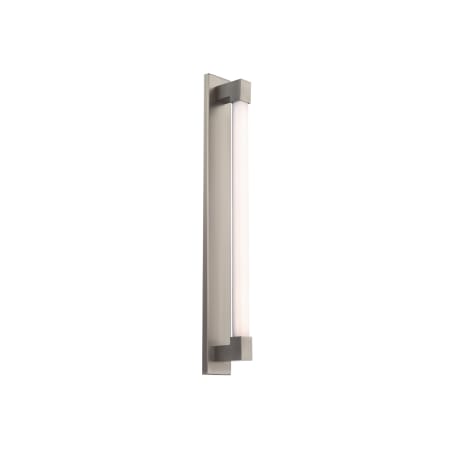 Modern Forms Barre 27" Tall Switchable Color Temperature LED Bathroom Sconce - Set to 2700K Brushed Nickel