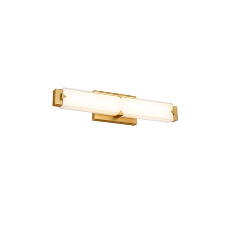 Modern Forms Carlisle 20" Wide LED Bath Bar with Mitered Glass Shade - 3000K Aged Brass