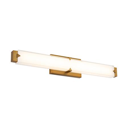Modern Forms Carlisle 27" Wide LED Bath Bar with Mitered Glass Shade - 3500K Aged Brass