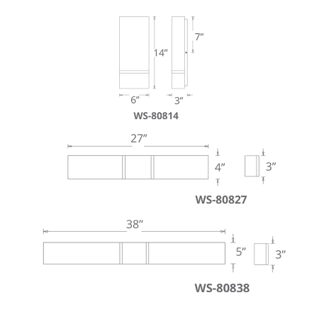 Modern Forms-WS-80827-Line Drawing