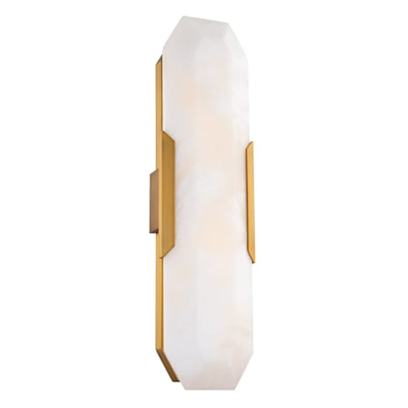 Modern Forms Toulouse 24" Tall LED Wall Sconce with Spanish Alabaster Shade Aged Brass