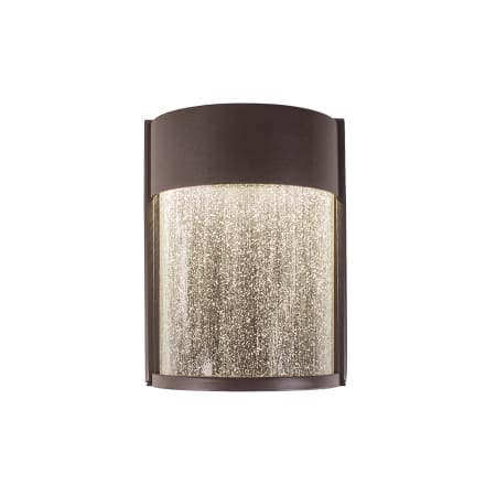 Modern Forms Rain 8" Tall LED Indoor/Outdoor Wall Sconce with Clear Seeded Glass - 3000K Bronze
