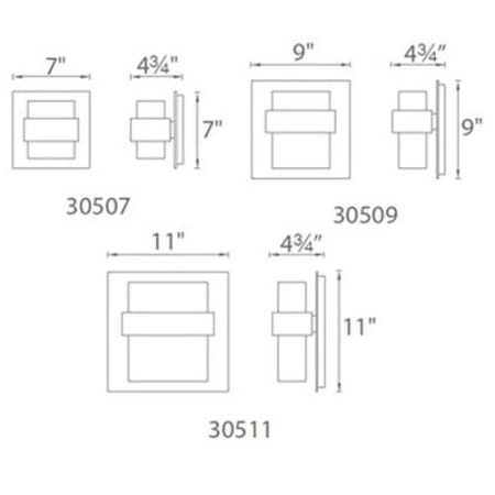 Modern Forms-WS-W31509-Line Drawing View