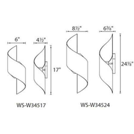 Modern Forms-WS-W34524-Line Drawing View