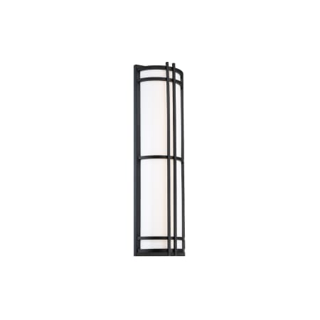 Modern Forms Skyscraper 12" Tall LED Outdoor Wall Sconce / Flush Mount Ceiling Fixture with UV Rated White Acrylic Shade Black / 2700K