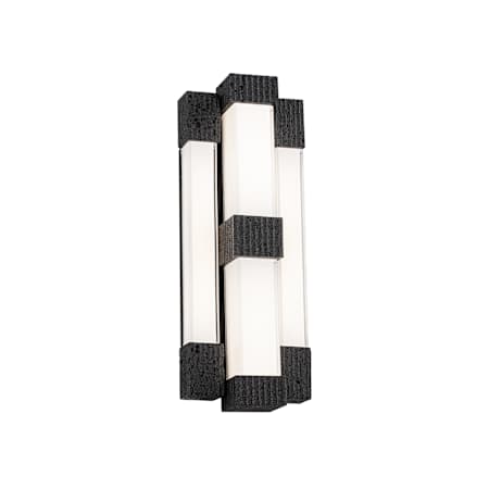 Modern Forms Conan 16" Tall LED Wall Sconce with Mitered Glass Shades Basalt Stone / Black