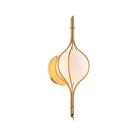 Modern Forms Skyla 20" Tall LED Wall Sconce with Opal Glass Shade Vintage Brass