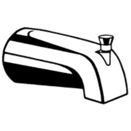 Moen Vandal Resistant Diverter Wall Mounted Tub Spout with Slip Fit Connection Chrome