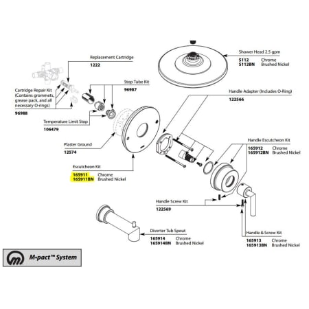 Moen Replacement Shower Trim Escutcheon from the Arris Collection Chrome