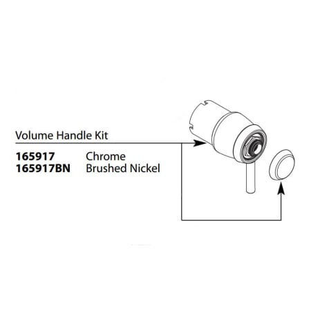 Moen Replacement Handle Kit for Volume Control Valve Trim from the Arris Collection Brushed Nickel
