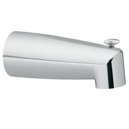 Moen 7" Wall Mounted Tub Spout with 1/2" IPS Connection from the Chateau Collection (With Diverter) Chrome