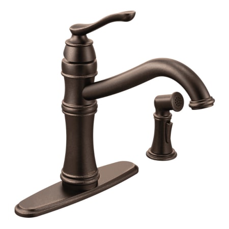 Moen Belfield1.5 GPM High-Arc Single Handle Kitchen Faucet with Side Spray - Power Clean Technology Oil Rubbed Bronze